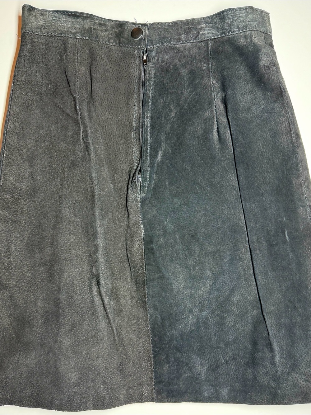 VTG G‑III Black Suede Leather Pencil Skirt Made in USA High‎ Waist Sz 5/6